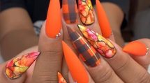 30 Awesome Summer Nail Neon Orange Art Ideas Only For You